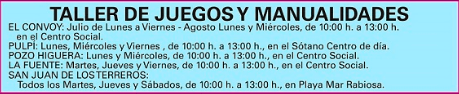 taller de juegos y manualidades